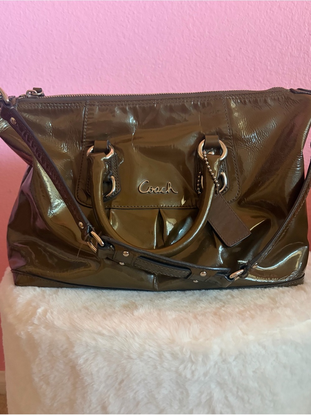 Coach Ashley Patent Leather Satchel- Vintage